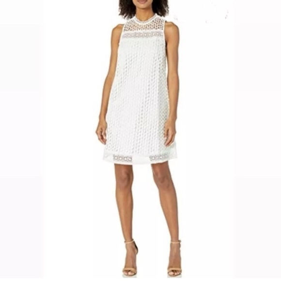 Anthropologie Moon River Open Knit Lace Honeycomb Shift Dress Women’s Size XS - Picture 1 of 9